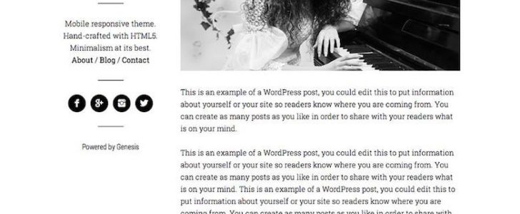 StudioPress Wintersong Pro, Blogging theme, WordPress theme