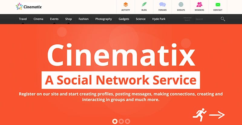 Cinematix BuddyPress Theme