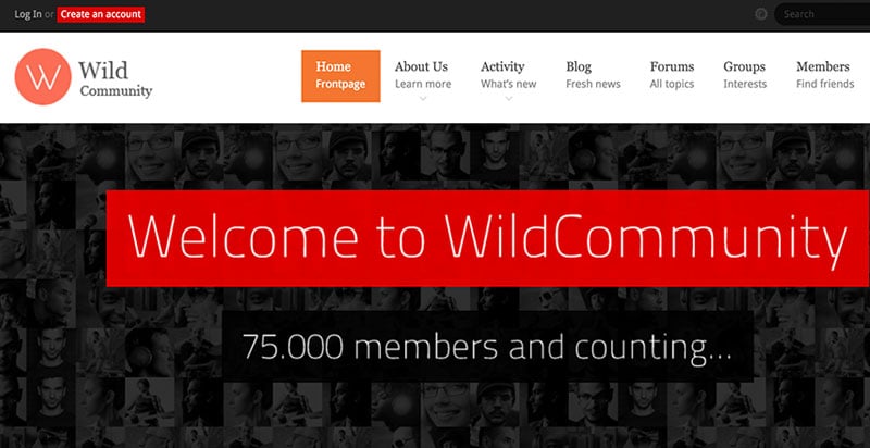 Wild Community BudyPress Theme