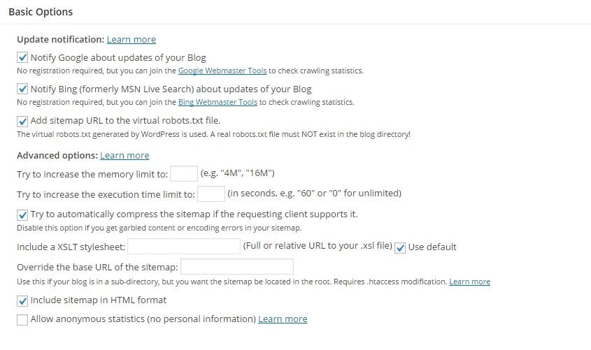 Google XML Sitemaps Plugin