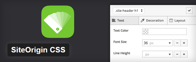 SiteOrigin WordPress CSS Plugin