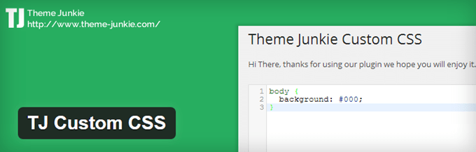 TJ Custom CSS WordPress Plugin