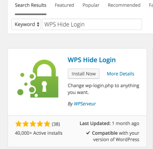 Install WPS Hide Login Plugin