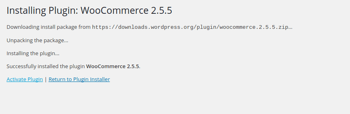 Activate WooCommerce Plugin