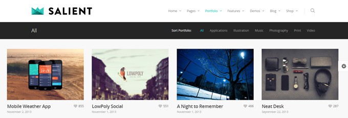 Salient WordPress Theme