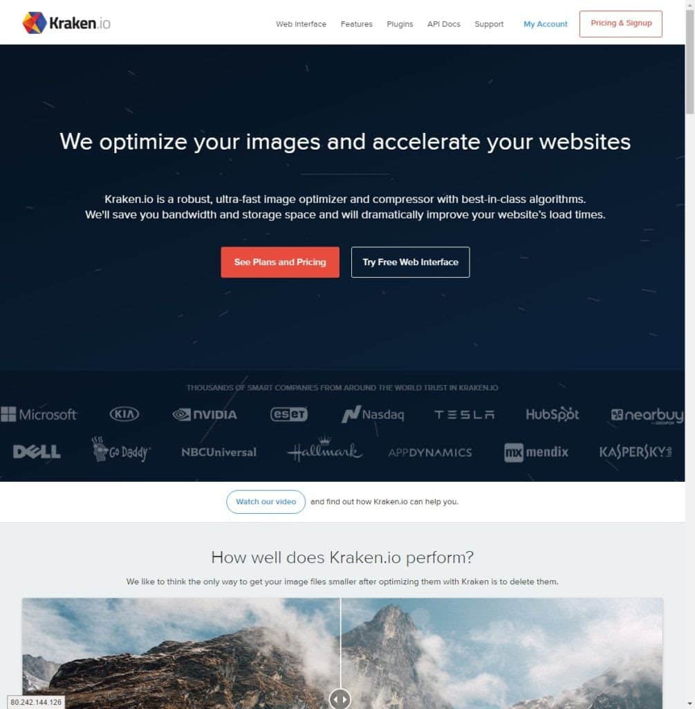 Kraken.io - image optimizer and compressor for WordPress