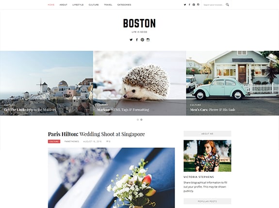 Boston Pro WordPress Theme