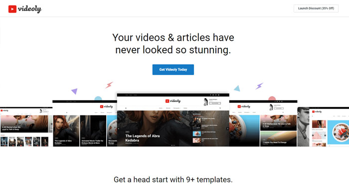 Videoly – Video WordPress Theme 