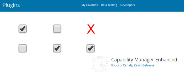 Capability Manager Enhanced plugin