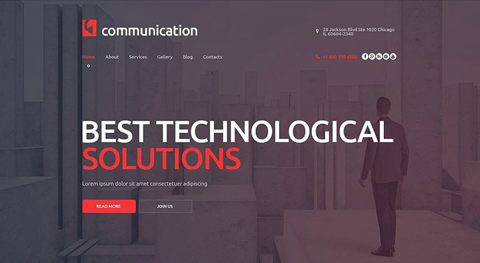 Communications Company WordPress Theme