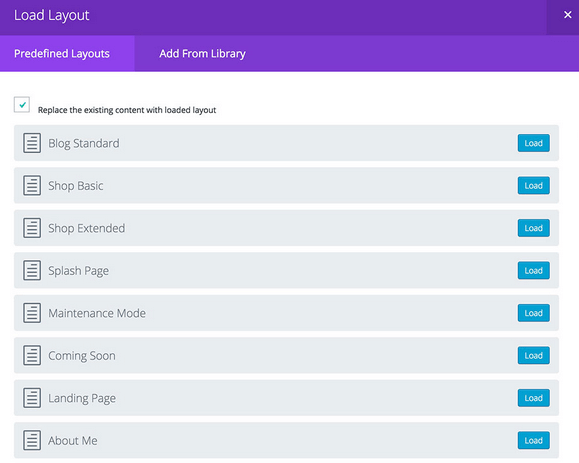 Divi Pre-made Layouts