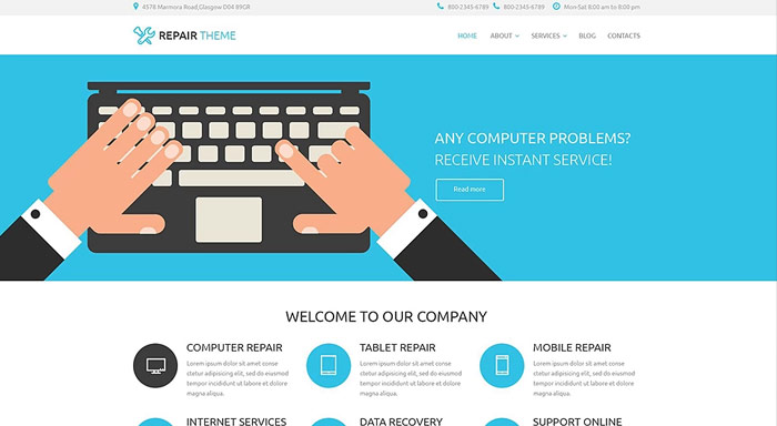 Electronics Fixing Services WordPress Theme