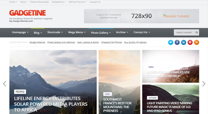 Gadgetine WordPress Theme