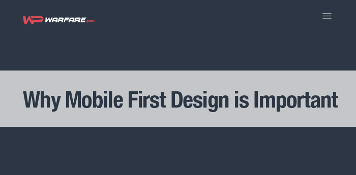 Mobile first design