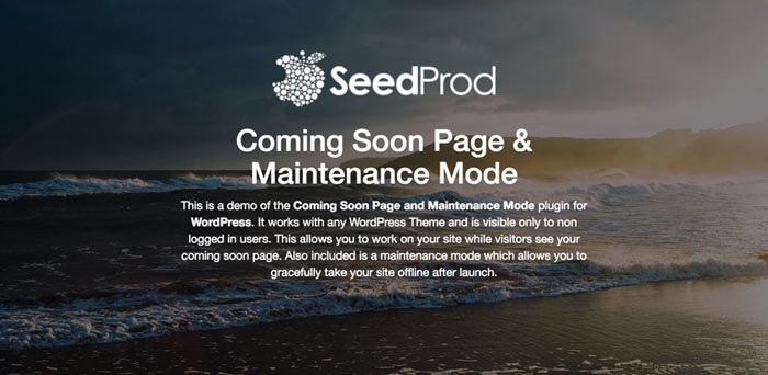 SeedProd Coming Soon Page