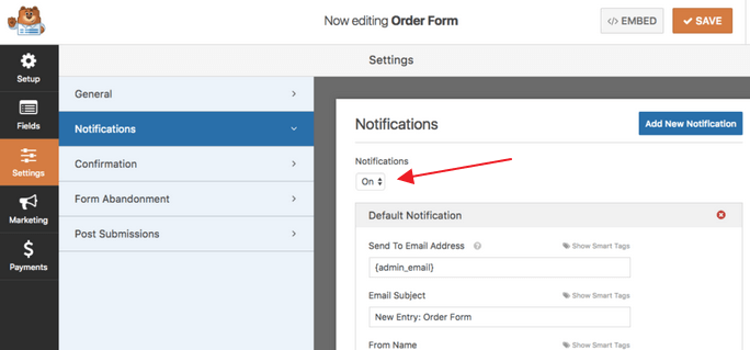 WPForms - Email Notifications