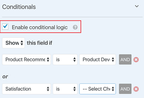 WPForms - Smart Conditional Logic