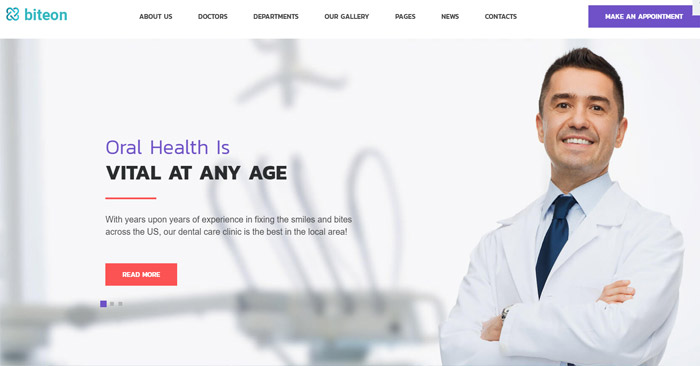 Dentistry Clinic Responsive WordPress Them