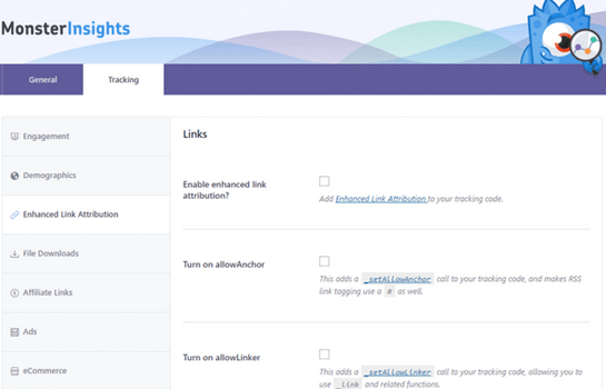 MonsterInsights - Google Analytics Enhanced Link Attribution