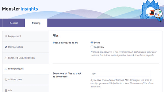 track file downloads google analytics