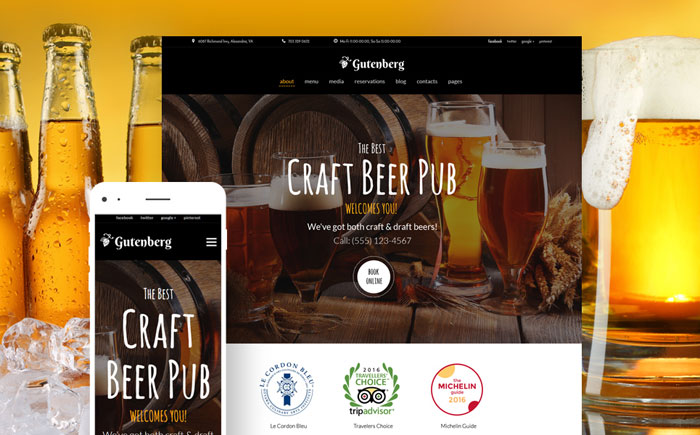 Beer Pub and Brewery WordPress Theme