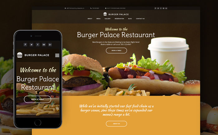 Fast Food Restaurant WordPress Theme