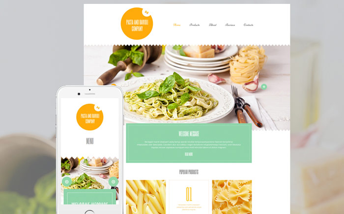 Pasta and Ravioli WordPress Template