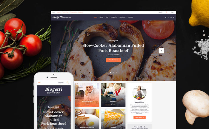 Restaurant Blog GPL WordPress Theme