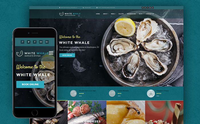 Seafood Restaurant WordPress Theme