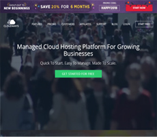 Screenshot of Cloudways website