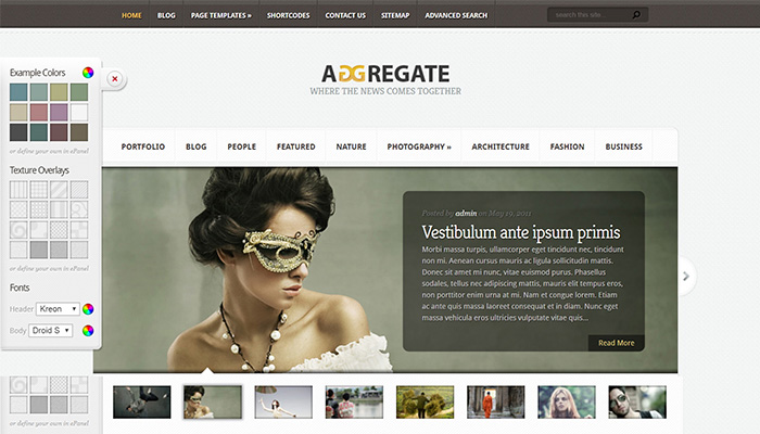 Aggregate WordPress Theme