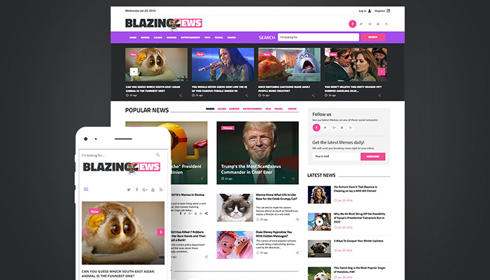 BlazingNews - Responsive WordPress Theme