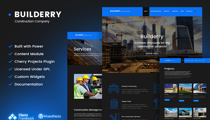 Builderry - Trustworthy Construction WordPress Template