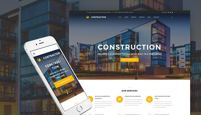 Contractor - Building Agency WordPress Theme