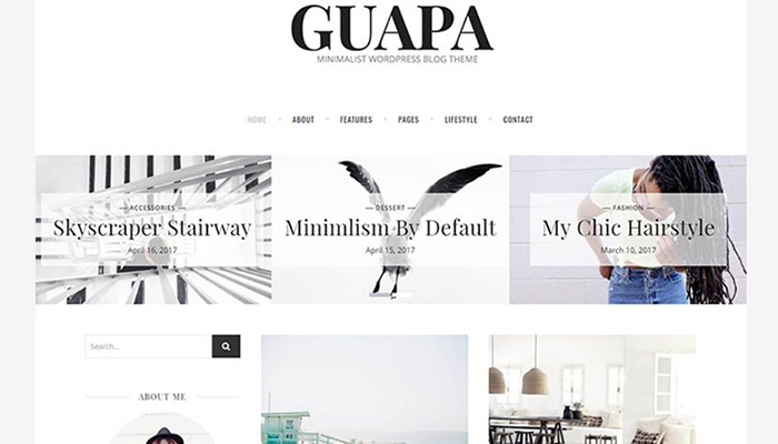 Guapa - Minimalist WordPress Blog Theme