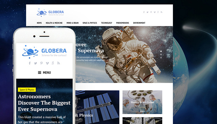 Science News Portal WordPress Theme