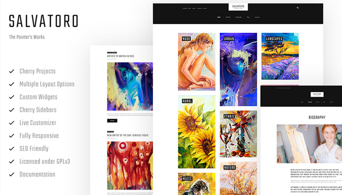 Artist Portfolio WordPress Templates