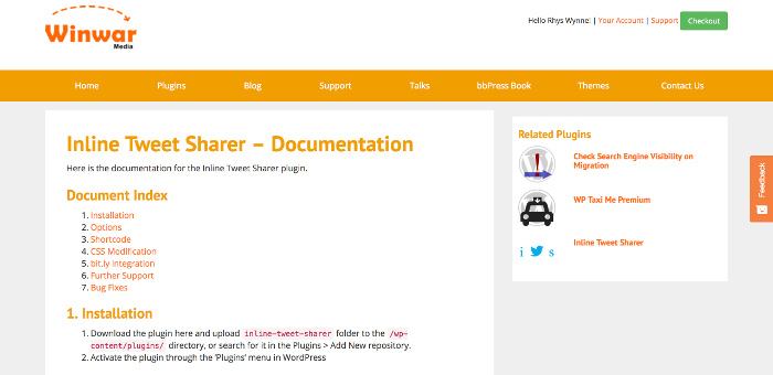 Inline Tweet Sharer documentation