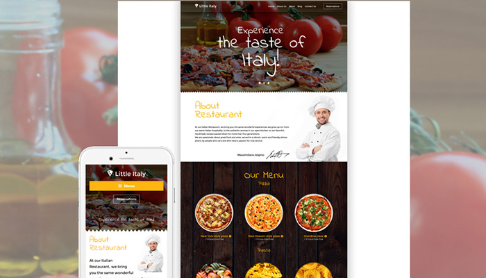 Italian Restaurant WordPress Template