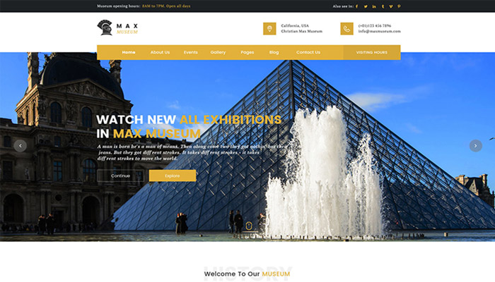 Max Museum - WordPress Theme for Museums