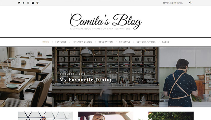 Minimal Blog WordPress Theme