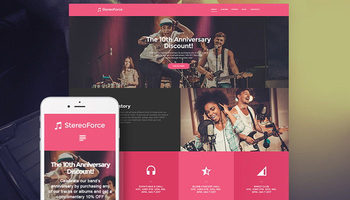 Musicians WordPress Theme