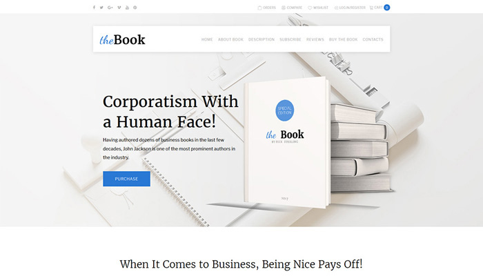 WooCommerce Single-Page Book Theme