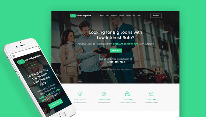 Bank Page WordPress Template