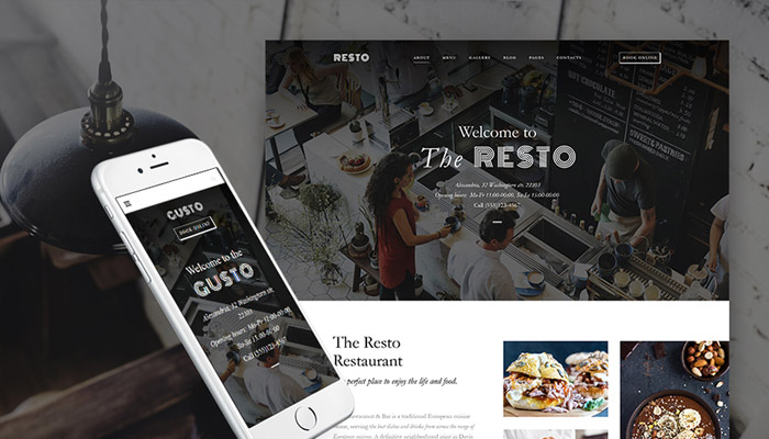 Gusto Restaurant Theme