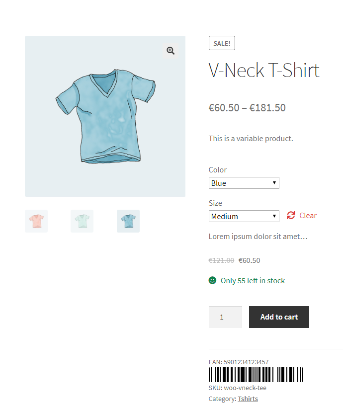 v-neck t-shirt