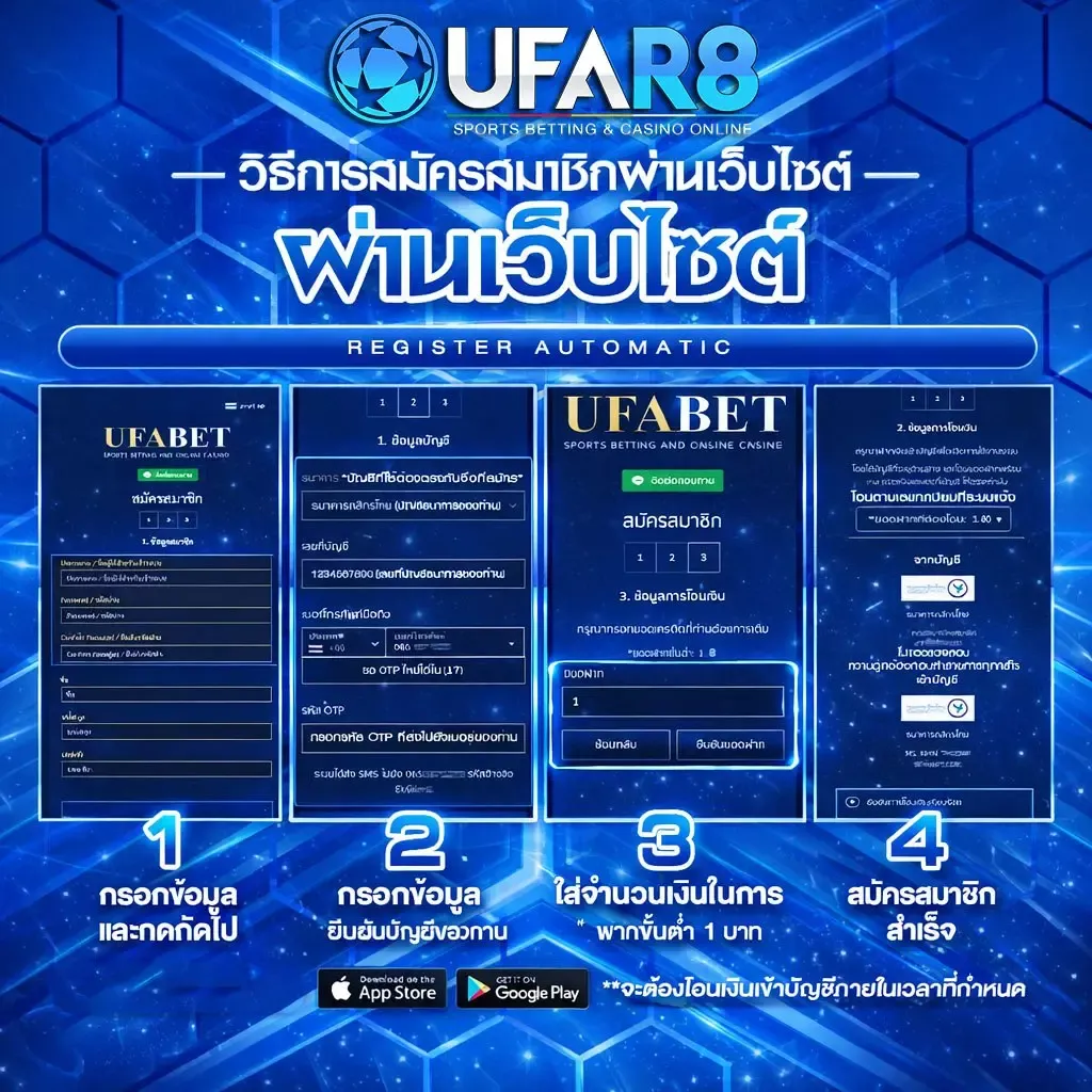 ขั้นตอนสมัครบาคาร่า UFAR8